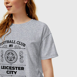 Футболка оверсайз женская Leicester City: Football Club Number 1 Legendary, цвет: меланж — фото 2
