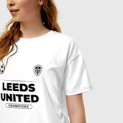 Футболка оверсайз женская Leeds United Униформа Чемпионов, цвет: белый — фото 2
