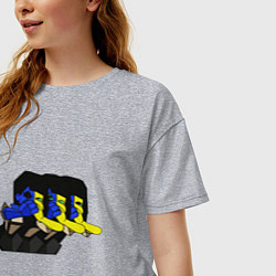 Футболка оверсайз женская Ena vomit, цвет: меланж — фото 2