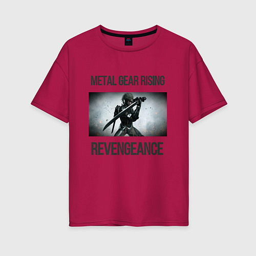 Женская футболка оверсайз Metal Gear Rising: Revengeance - Raiden / Маджента – фото 1