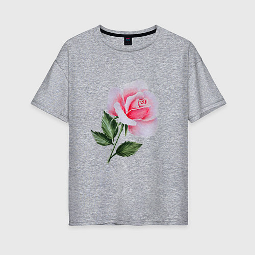 Женская футболка оверсайз Gentle Rose / Меланж – фото 1