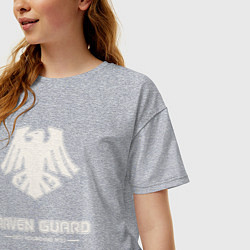 Футболка оверсайз женская Гвардия ворона лого винтаж, цвет: меланж — фото 2