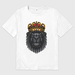 Футболка оверсайз женская Черный царь зверей, цвет: белый
