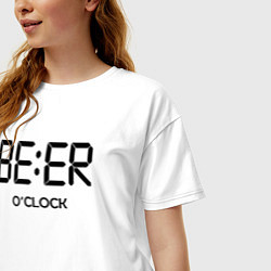 Футболка оверсайз женская Beer oclock, цвет: белый — фото 2