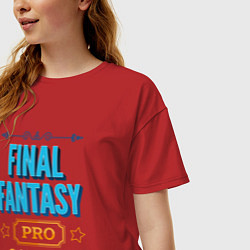 Футболка оверсайз женская Игра Final Fantasy PRO Gaming, цвет: красный — фото 2