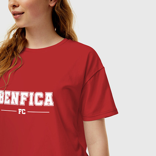 Женская футболка оверсайз Benfica Football Club Классика / Красный – фото 3