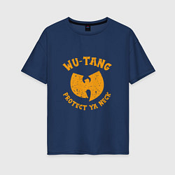 Футболка оверсайз женская Protect Ya Neck Wu-Tang, цвет: тёмно-синий