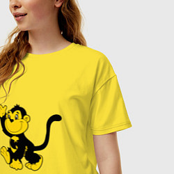 Футболка оверсайз женская Wu-Tang Monkey, цвет: желтый — фото 2