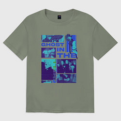 Футболка оверсайз женская Призрак в доспехах экшен, цвет: авокадо