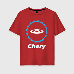 Футболка оверсайз женская Chery в стиле Top Gear, цвет: красный