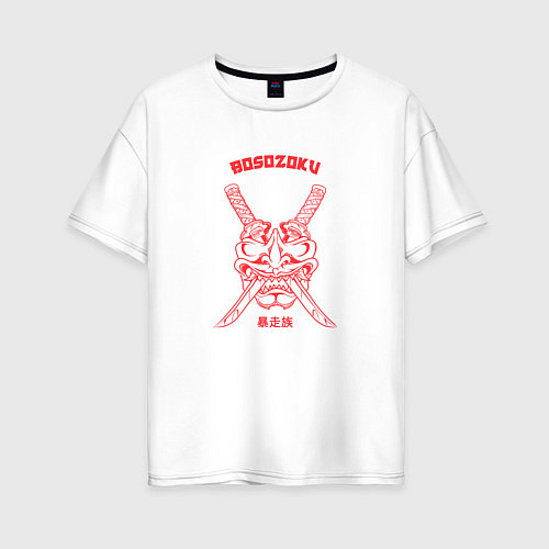 Женская футболка оверсайз Босодзоку Япония / Белый – фото 1