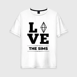 Футболка оверсайз женская The Sims love classic, цвет: белый