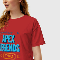 Футболка оверсайз женская Игра Apex Legends pro gaming, цвет: красный — фото 2