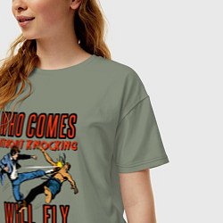 Футболка оверсайз женская Good knockout, цвет: авокадо — фото 2