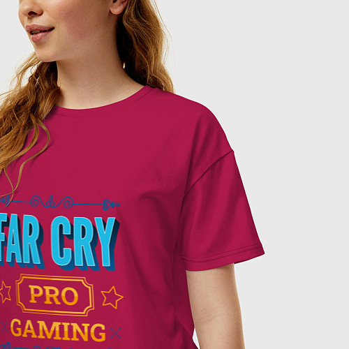 Женская футболка оверсайз Игра Far Cry pro gaming / Маджента – фото 3