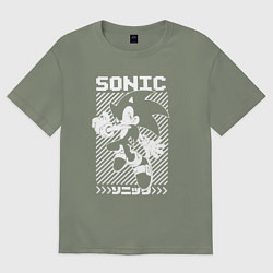 Футболка оверсайз женская Sonic - game, цвет: авокадо