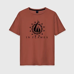 Женская футболка оверсайз In flames - rock