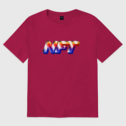 Футболка оверсайз женская I am NFT, цвет: маджента