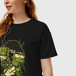 Футболка оверсайз женская The Simpsons - the monsters!, цвет: черный — фото 2