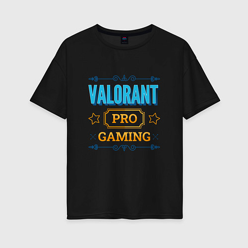 Женская футболка оверсайз Игра Valorant pro gaming / Черный – фото 1