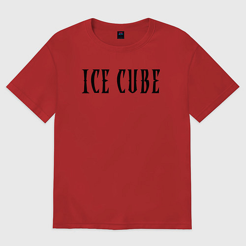 Женская футболка оверсайз Ice Cube - logo / Красный – фото 1