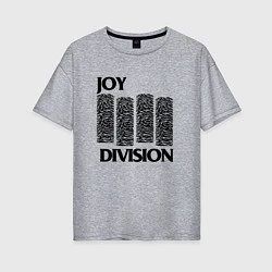 Футболка оверсайз женская Joy Division - rock, цвет: меланж