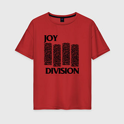 Футболка оверсайз женская Joy Division - rock, цвет: красный