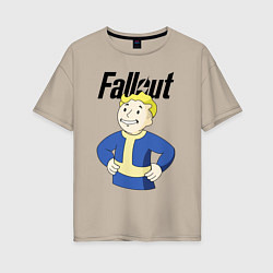 Футболка оверсайз женская Fallout blondie boy, цвет: миндальный