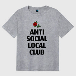 Женская футболка оверсайз Anti social local club