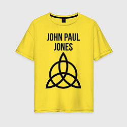 Футболка оверсайз женская John Paul Jones - Led Zeppelin - legend, цвет: желтый