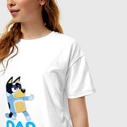 Футболка оверсайз женская Doggy Dad, цвет: белый — фото 2