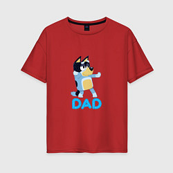 Футболка оверсайз женская Doggy Dad, цвет: красный