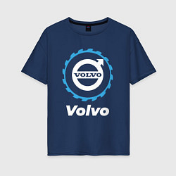 Футболка оверсайз женская Volvo в стиле Top Gear, цвет: тёмно-синий