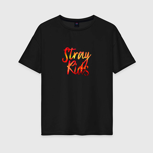 Женская футболка оверсайз Circus Stray Kids / Черный – фото 1