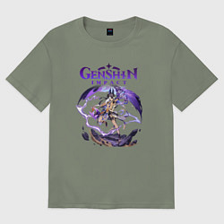 Футболка оверсайз женская Сайно Геншин Импакт, цвет: авокадо