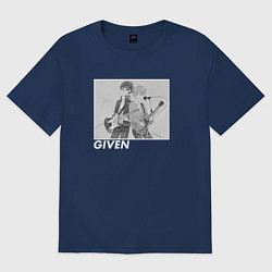 Футболка оверсайз женская Мафую и Рицука, цвет: тёмно-синий