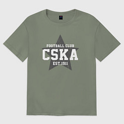 Футболка оверсайз женская ЦСКА Москва Звезда, цвет: авокадо