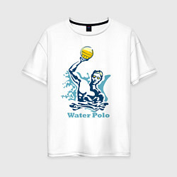 Женская футболка оверсайз Водное поло бросок