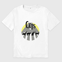 Футболка оверсайз женская The Cats, цвет: белый