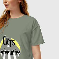 Футболка оверсайз женская The Cats, цвет: авокадо — фото 2