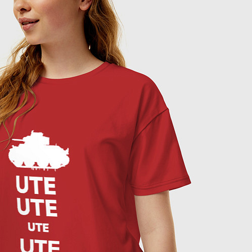 Женская футболка оверсайз UTE UTE art / Красный – фото 3