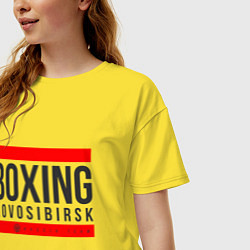 Футболка оверсайз женская Novosibirsk boxing team, цвет: желтый — фото 2