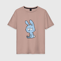 Футболка оверсайз женская Chill rabbit, цвет: пыльно-розовый