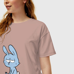 Футболка оверсайз женская Chill rabbit, цвет: пыльно-розовый — фото 2