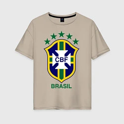 Женская футболка оверсайз Brasil CBF