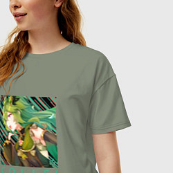 Футболка оверсайз женская Коллеи Стажёр Лесного дозора, цвет: авокадо — фото 2