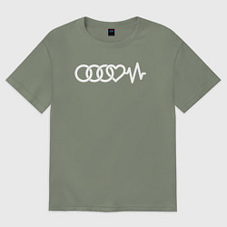 Футболка оверсайз женская Люблю свою Audi, цвет: авокадо