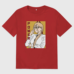 Футболка оверсайз женская Милая Пауэр, цвет: красный