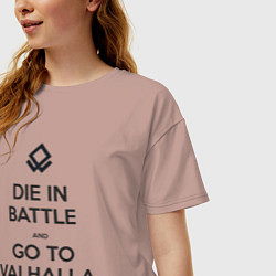 Футболка оверсайз женская Go to Valhalla, цвет: пыльно-розовый — фото 2