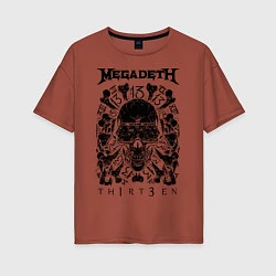 Женская футболка оверсайз Megadeth Thirteen